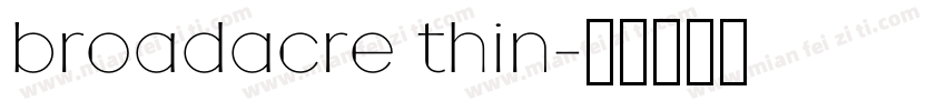 broadacre thin字体转换